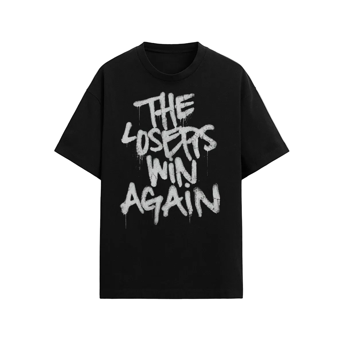 Y2K Black 'losers' graphic t-shirt