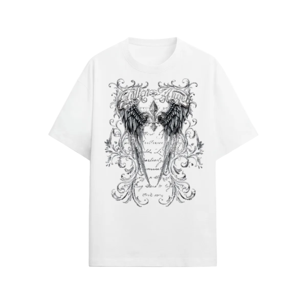 Y2K Angel wings graphic t-shirt