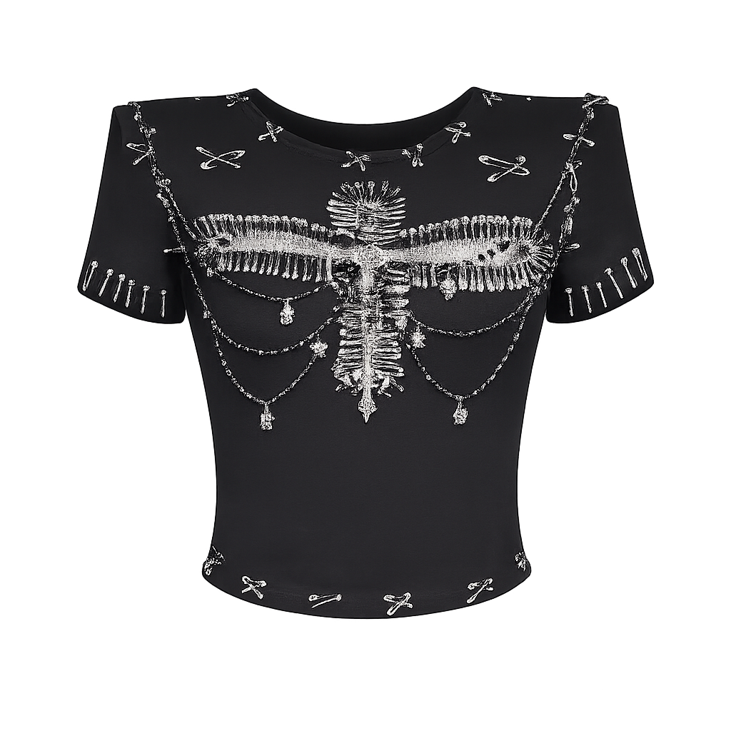 Alternative pin crop top