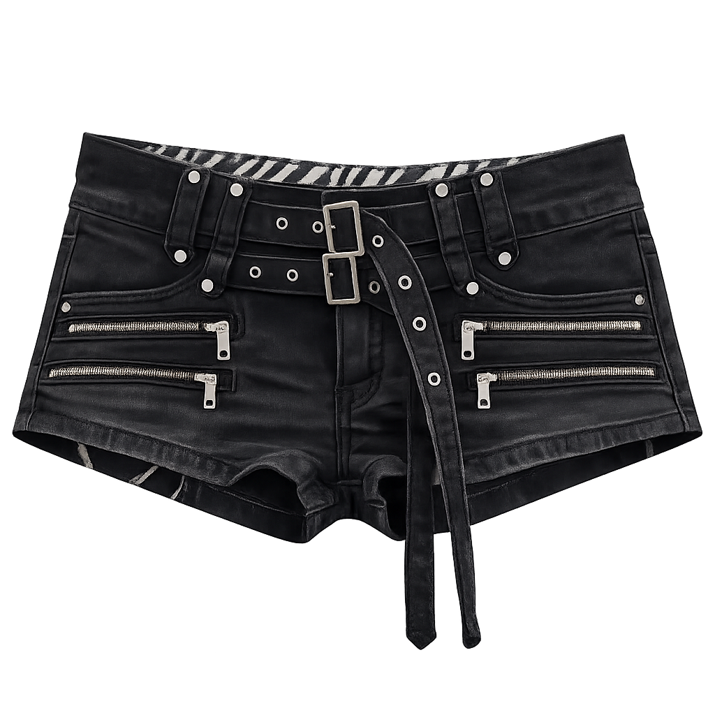 Alternative buckle demin shorts