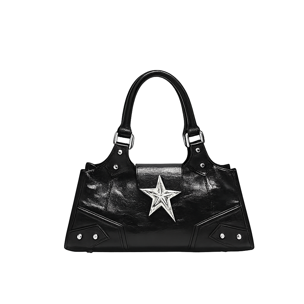 Y2K star black bag