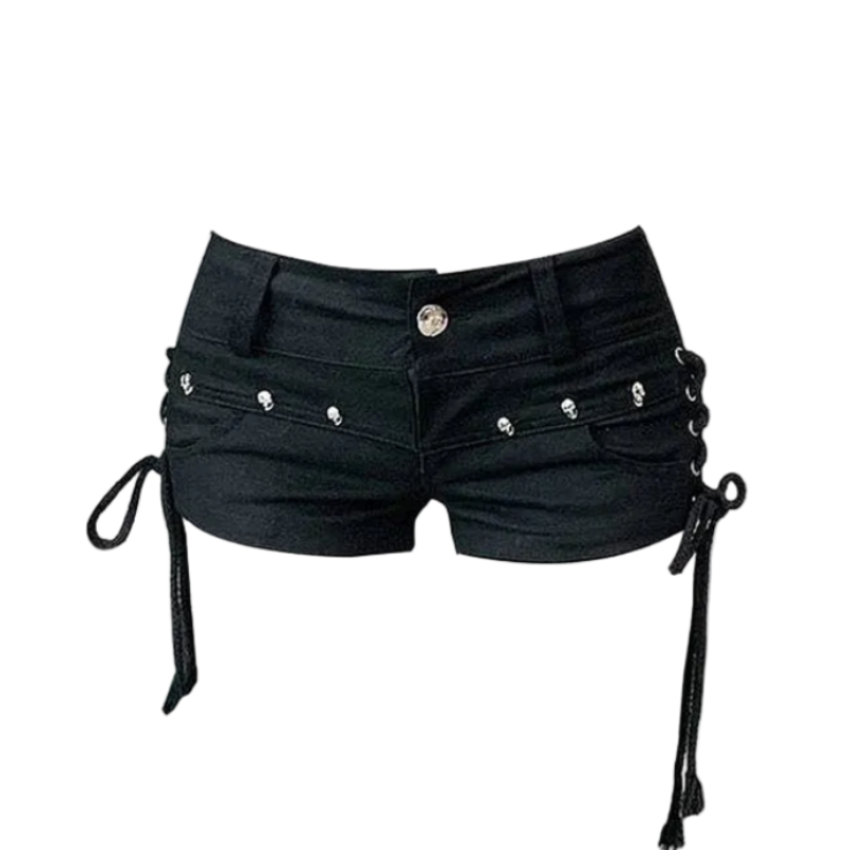 Alternative skull demin shorts