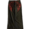 Y2K Graphic red jeans