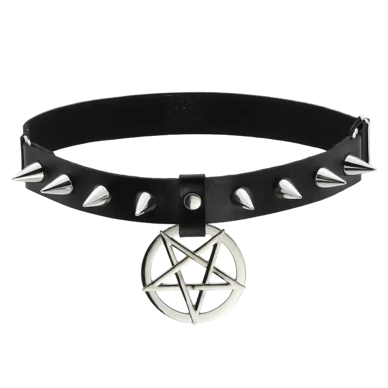 Gothic pentagram thigh garter