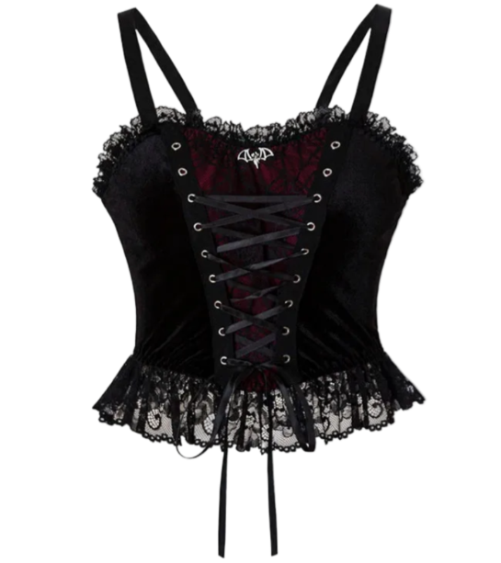 Gothic Lace-Up Corset tank top