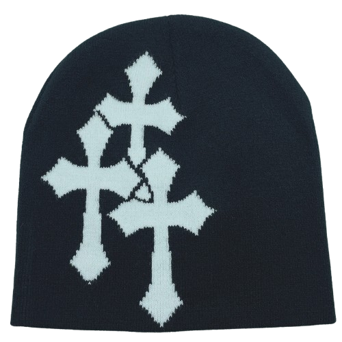 Y2K Crucifix beanie